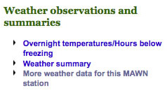 Weather observations and summaries