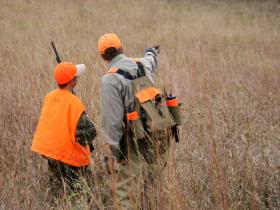 Youth learning to hunt