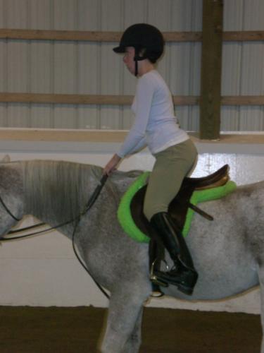 Horseback riding, 2-point position