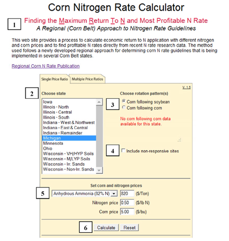Corn Nitrogen Rate Calculator.