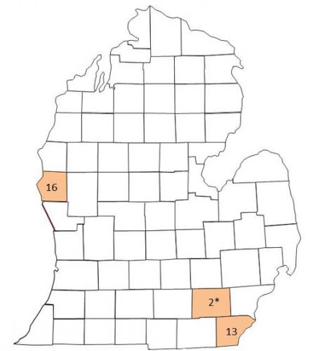 Corn earworm trapping map