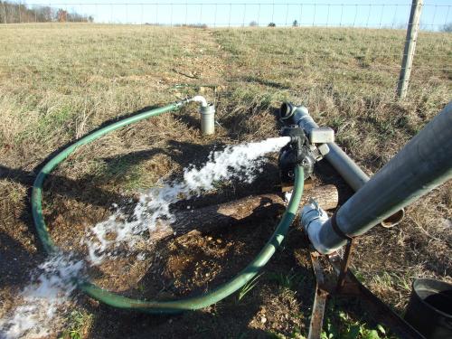 irrigation pipes freezing