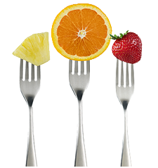 FORKS WITH FRUIT