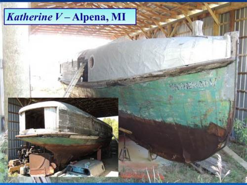 Katherine V shipwreck on Lake Huron