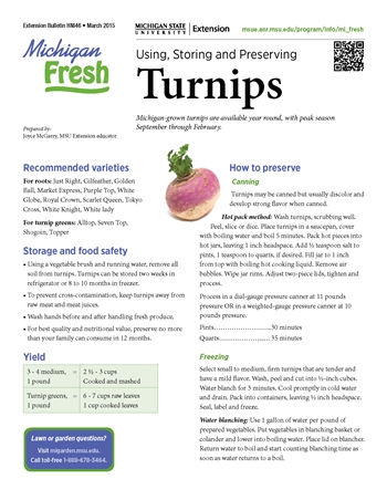 How do you freeze raw turnips?