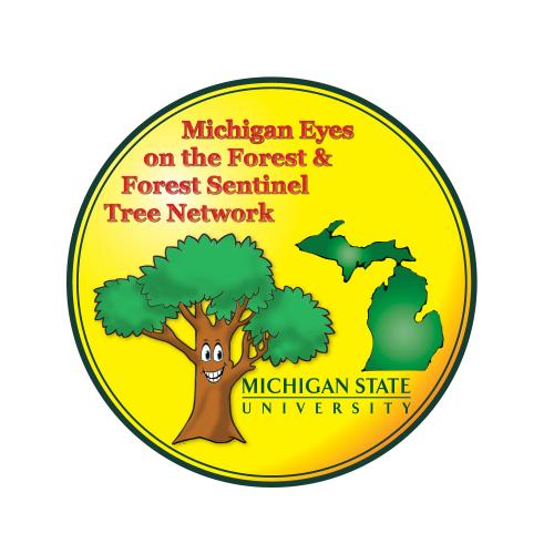 photo of Michigan Eyes on the Forest & Forest Sentinel Tree Network logo